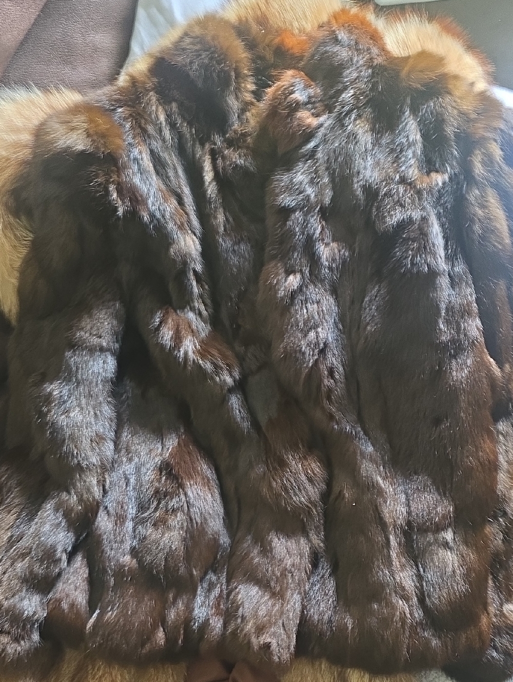 Soho Brown Fur-Trim Coat